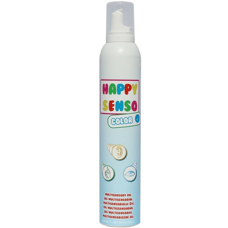 Happy senso artist is a multisensory gel that stimulates the senses. The gel feels cold, crackles and has a scent and color effect.