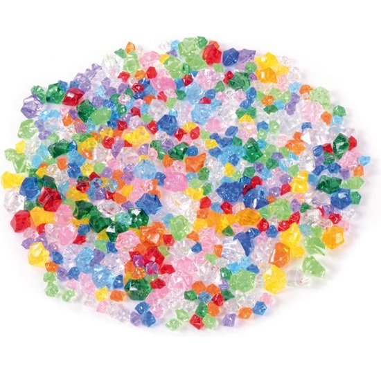 acryl diamanten lenen zich goed voor loose parts spel