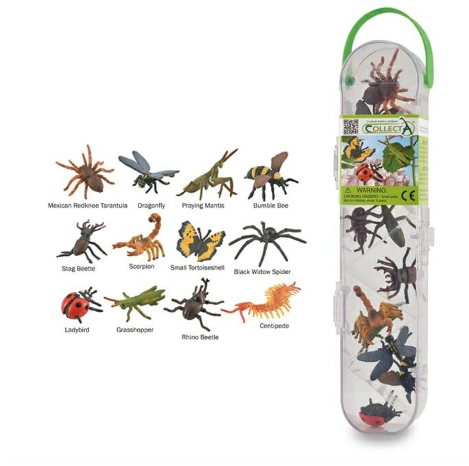 insects and spiders of collecta is a set of 12 pieces. Ideal to use in theme games or in sensory bin or as loose parts game material