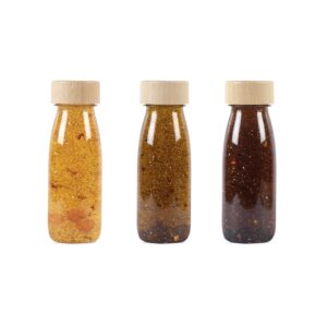 Petit Boum 3-pack Aarde sensorische flessen – stimuleert zintuigen, concentratie en nieuwsgierigheid