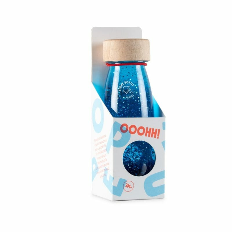 Petit boum sensory bottle, available in various beautiful colors, great for giving children visual stimuli. Many children will be fascinated
