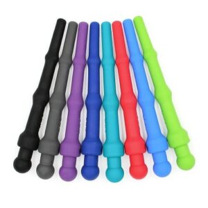 Ark therapeutic's wand is great bite toys for kids and given its length ideal for kids who like to chew with the molars.
