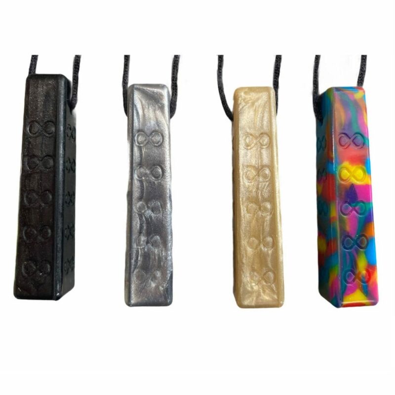 chewigem chewing chain infinity is a beautiful bite chain that reaches to the back of the mouth and meets the need to chew and process stimuli.