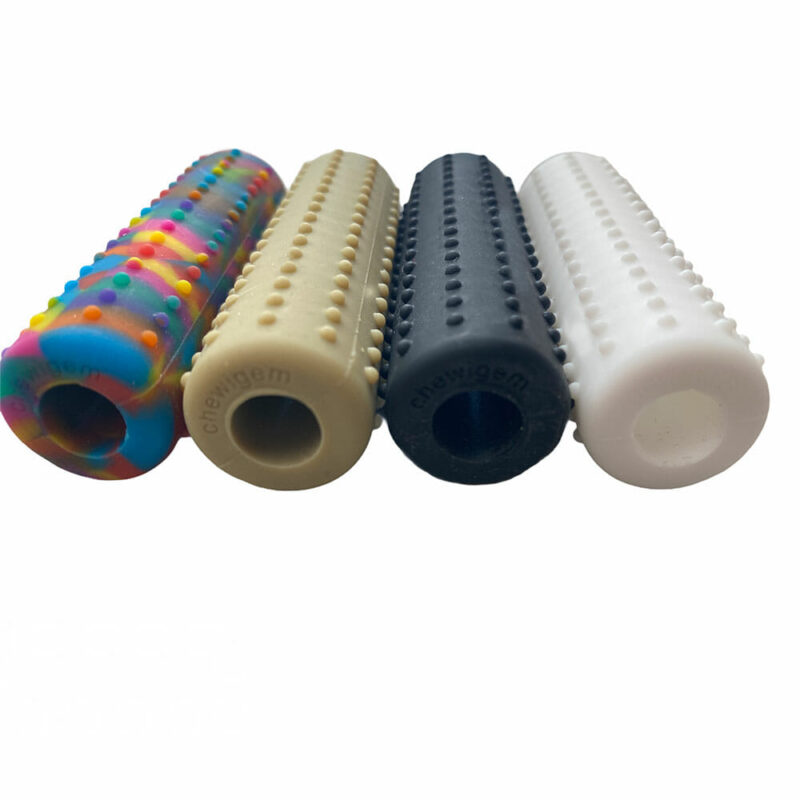 chewigem chewsieraad chubes is a versatile chewigem chewing chain. Use it as a pencil topper, pencil grip, attach to hoody or use it as a bite chain.