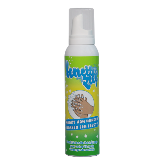 Crackling soap turns washing hands into a party. Many children find the crackling of the hand soap a true experience and like to wash their hands!