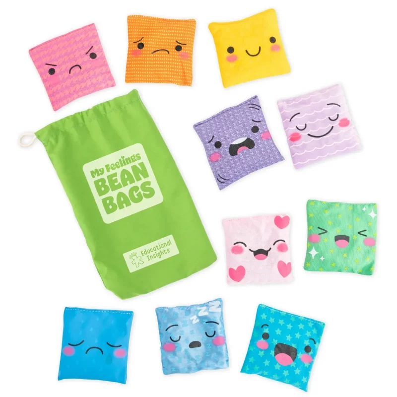 Help young children identify and express their feelings and emotions with this set of 10 tactile pit bags.