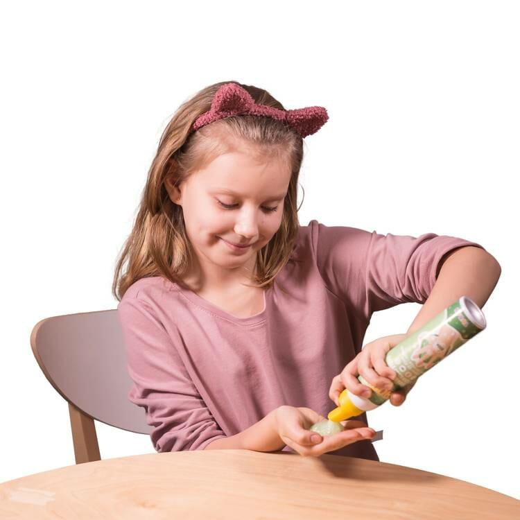 shock foam gel is a sensory sensation, feel, smell, hear and experience the tingling on the hands. Many children with autism or a disability can be stimulated with this.