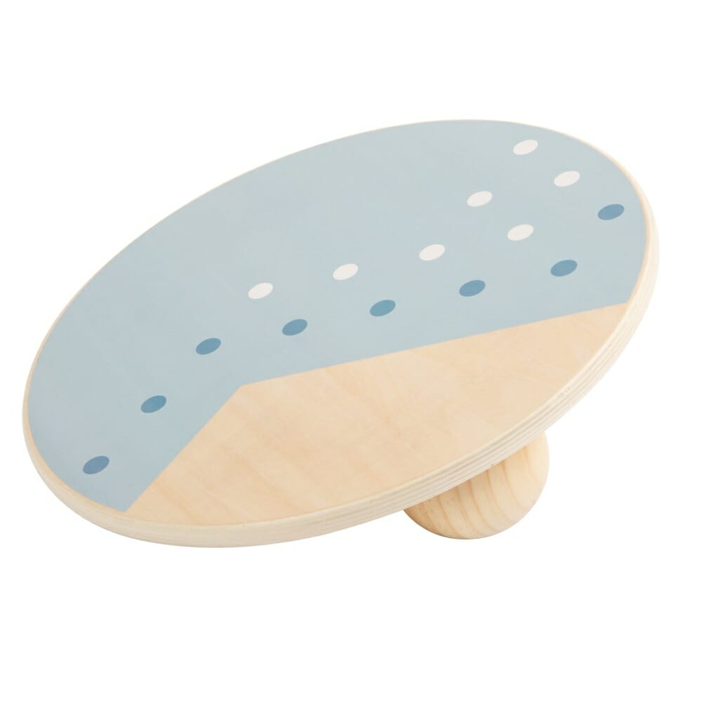 Wooden balance board round from the brand legler, ideal to stimulate motor skills in the home initiation