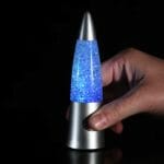 tornado lamp from playlearn with glitters, shakes and the lamp turns on and glitters whirl.