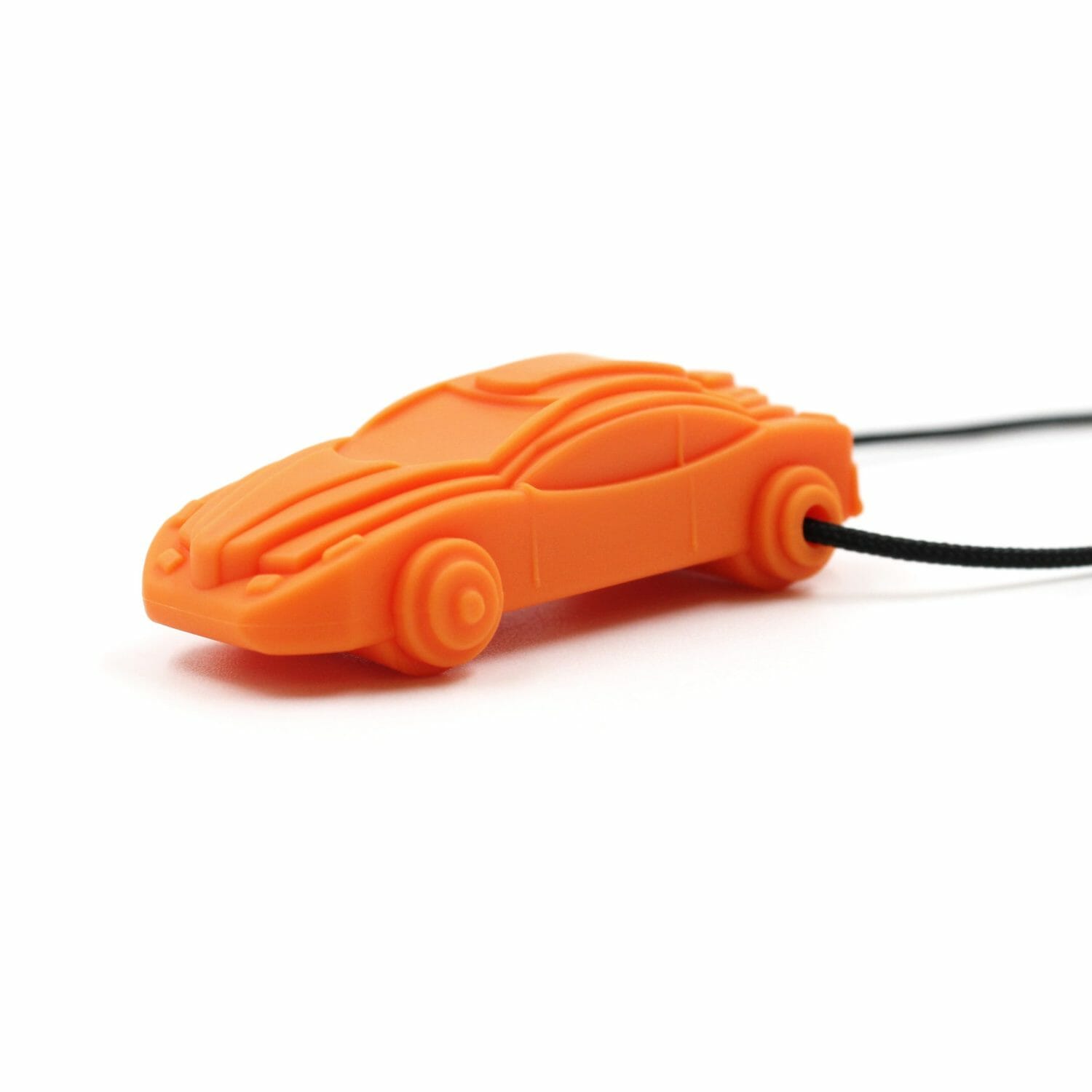 race car bite chain is a tough chewing chain that reaches to the back of the mouth. A nice way to process stimuli.
