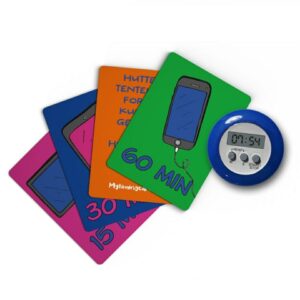 My timing cards are screen cards, make the appointments together visually and monitor the time with the timer
