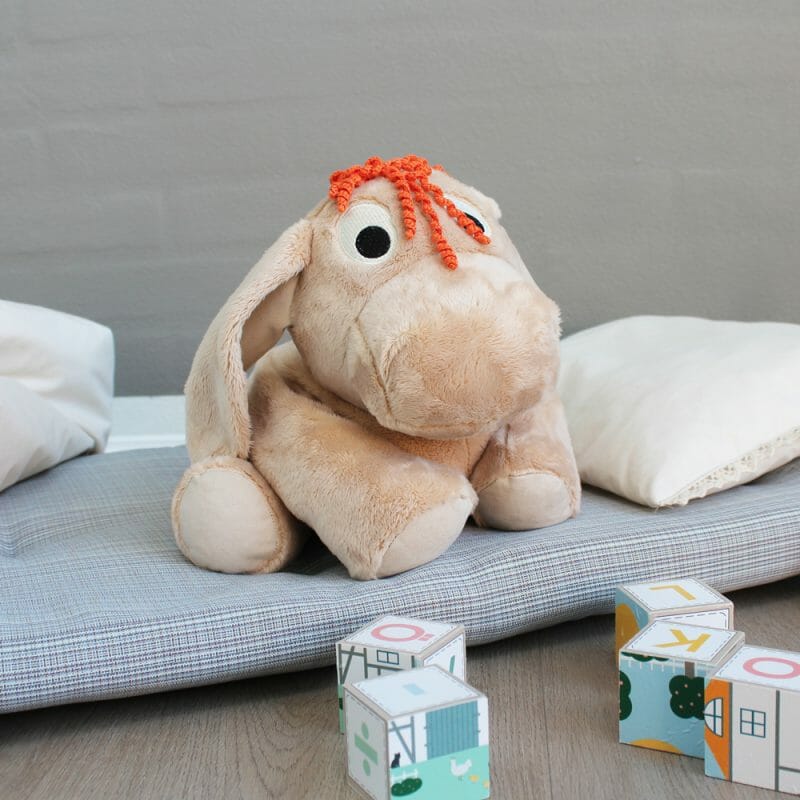 Oliz Rita is a weighted donkey that is also wonderful to fidget with and helps young children with sleeping problems