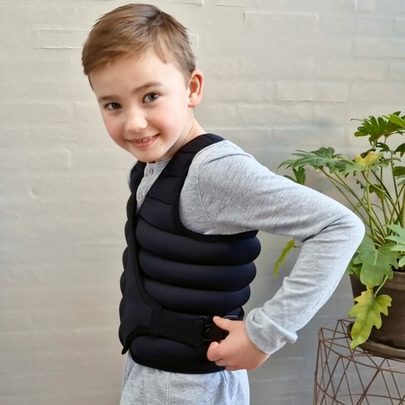 weighted vest from the brand Oliz is of good quality, washable and also nicely fitted with your child.