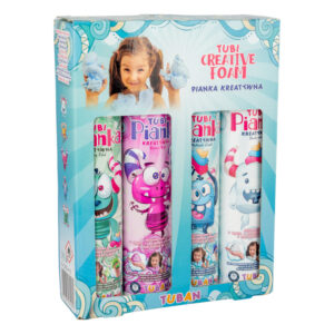 Tubi foam provides a lot of foam fun in the bath, just like crazy foam you make beautiful shapes with it