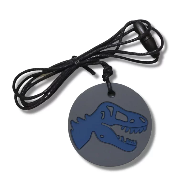 This Dino Chewing Necklace is a fantastic teething necklace for kids who have a love for all things prehistoric! This Dino pendant will help your child when big emotions threaten to cloud the day.