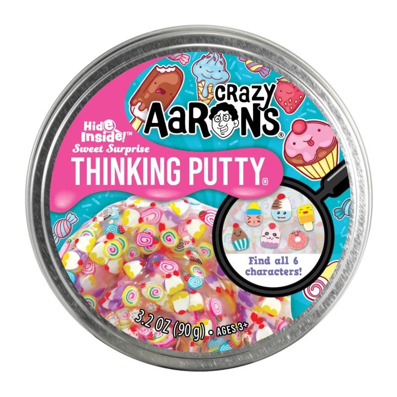 Crazy Aaron's Putty Sweet Surprise is a cheerful sweet treat, find the 6 treasures while kneading!