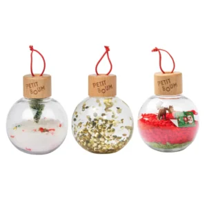 Petit Boum Christmas baubles, finally your child can handle the baubles themselves and start exploring, just like a snow dome.