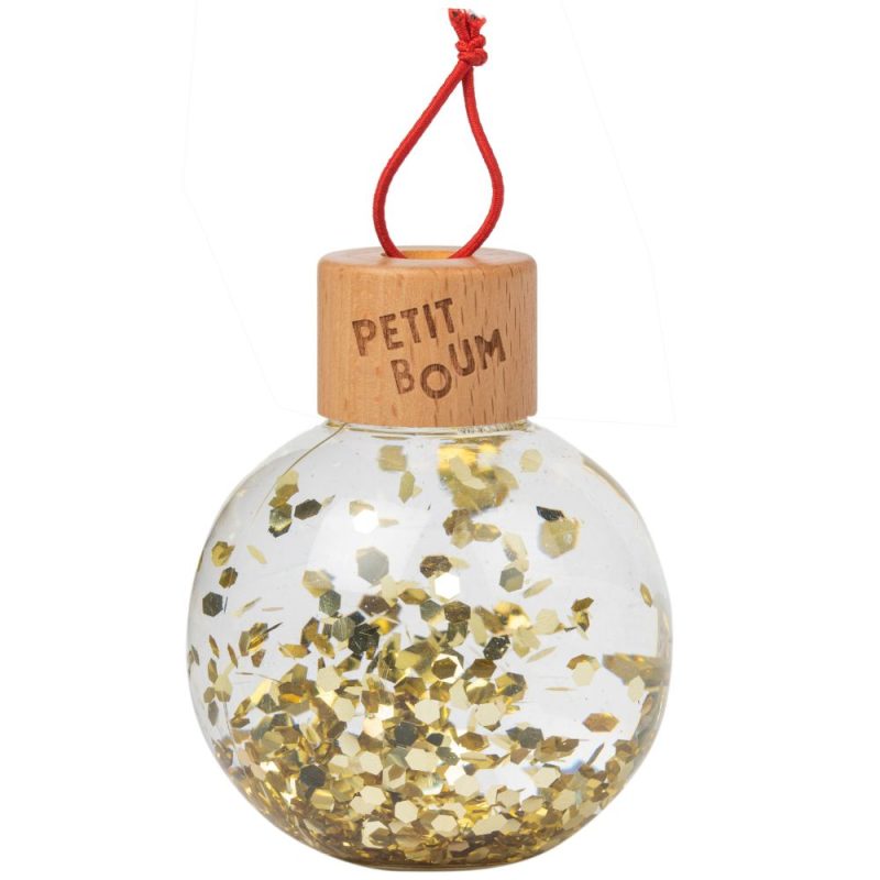 Petit Boum Christmas bauble full of glitter