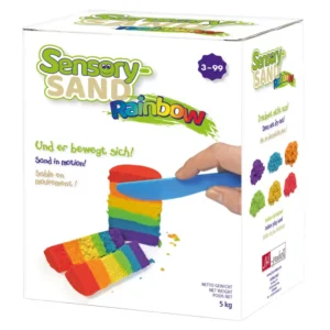 Sensory Sand Rainbow is colourful play sand for young and old to de-stimulate