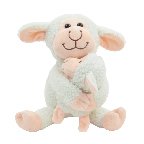 Step into the world of wonder and joy with our talking cuddly toy! Meet this cheerful sheep, the fluffy companion who is not only cuddly, but also a source of cheerfulness and fun. With its charming voice and interactive features, the aftertalk cuddly toy brings a smile to the face of young and old.
