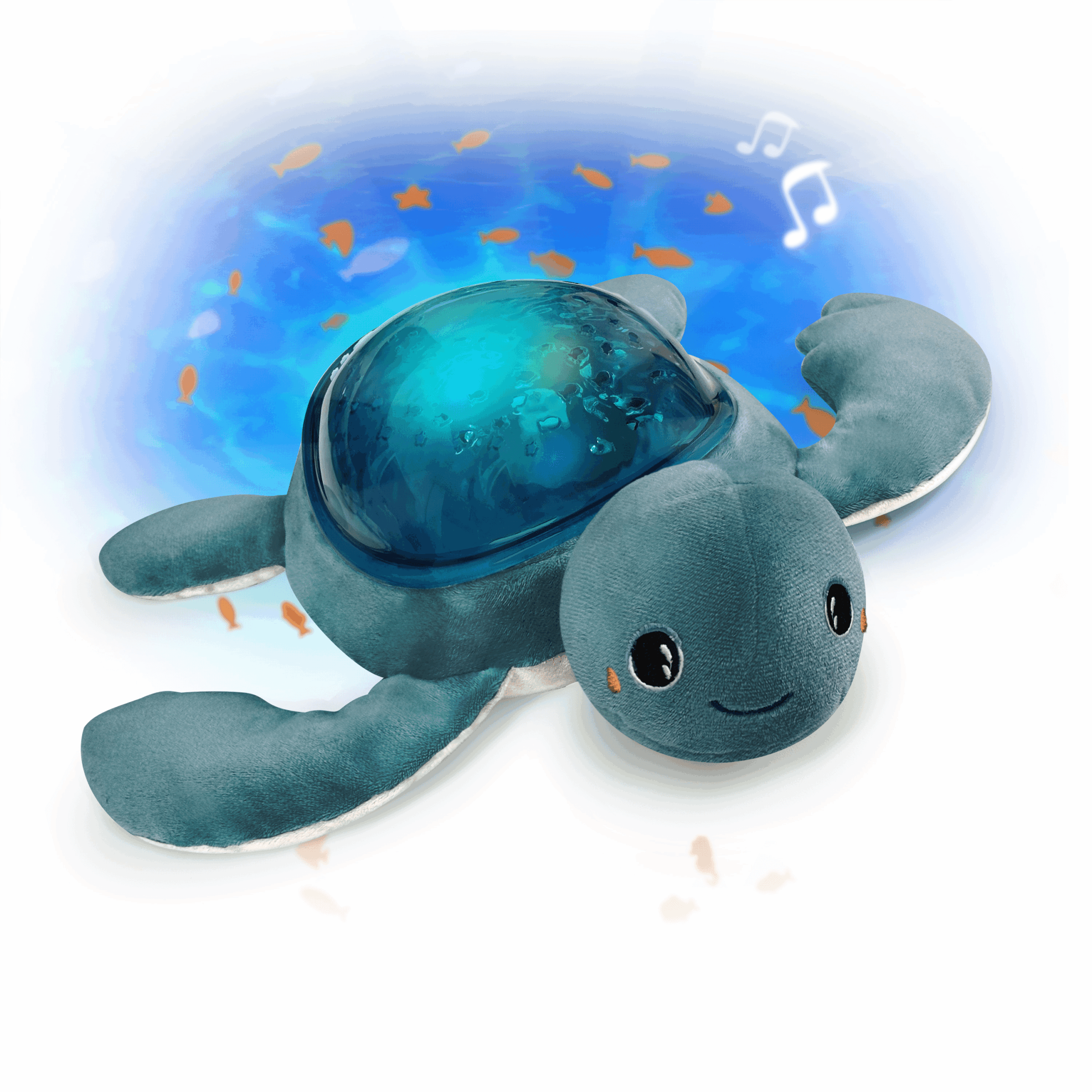 The Turtle projector from Pabobo transforms your little one's room into a magical underwater world and, together with sounds, creates a soothing atmosphere.