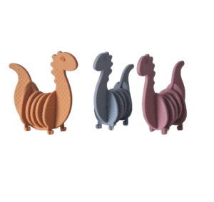 Dino teething toy that caters to chewing needs in young children