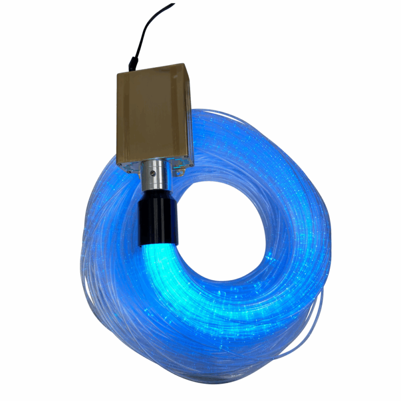 Discover the magic of fiberglass snoezel set, fibre optic kit! With a powerful 16W light source and no less than 100 strings, each 1.5 meters long, you can effortlessly create a mesmerizing visual experience. Simply attach the strings and watch them light up, creating a beautiful play of light.