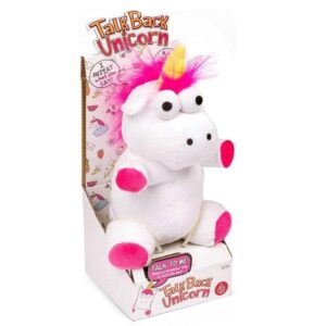 Did you know that parrots aren't the only animals that can talk back? Unicorns can do that too! Talk to this beautiful unicorn and listen as she repeats your phrase.