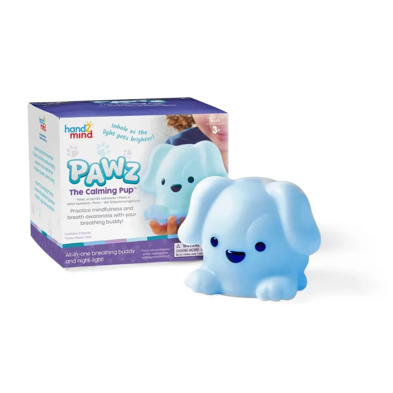 Pawz Calming puppy helps your child relax with mindfulness exercises