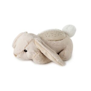 The Cloud b Twilight Bunny is a super soft friend that soothes your child in the dark bedroom by projecting a beautiful starry sky onto the ceiling and walls.