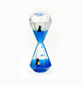 Drip track Penguin is a beautiful visual hourglass for young and old to relax with