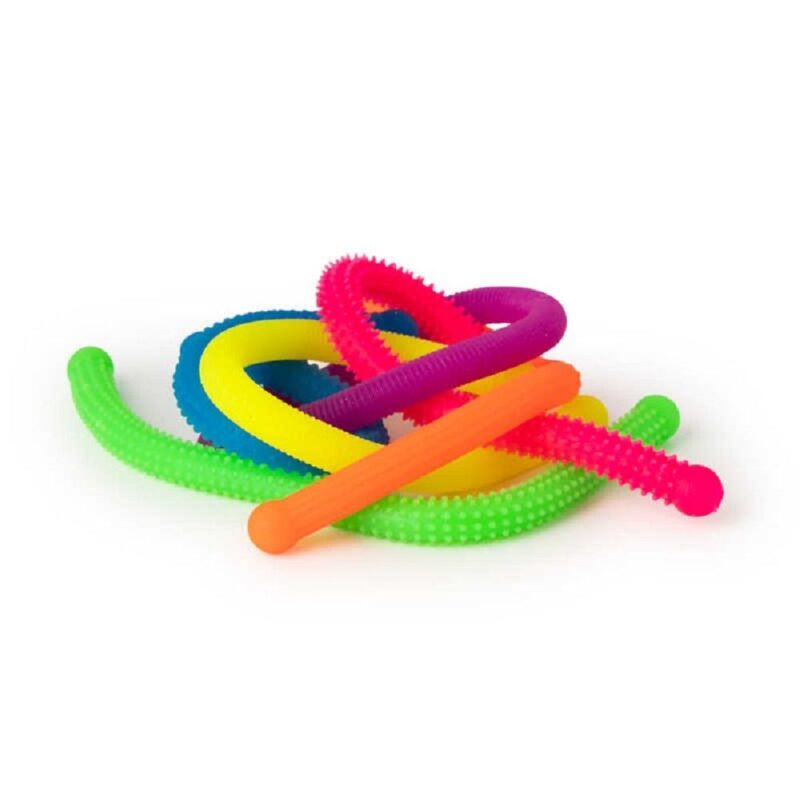 Set of 6 textured neon noodles for extra sensory stimuli.