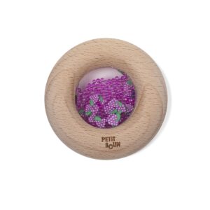 Petit boum doughnut filled with beautiful purple-blue grapes, to explore sensorially with small hands