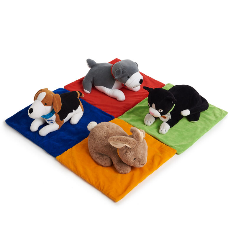 TTS weighted cuddly toy with blanket is a perfect companion for your child to find peace and concentration at home and in the classroom