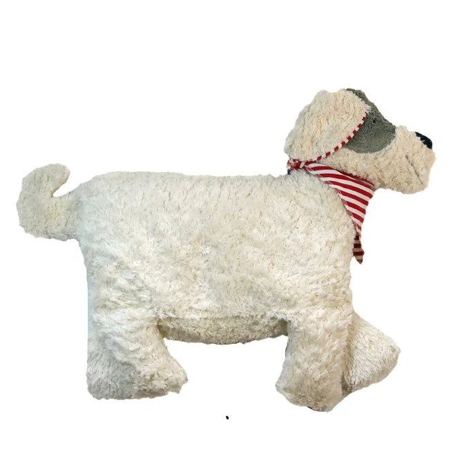 The vibrating dog cuddly toy helps to activate and calm young and old through its softness and vibration.