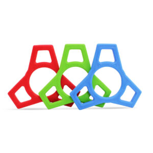 ARK's Bendy Bite is both a fidget and a chew product! Chew it, twist it, bend it. Fold one arm in the center circle and out on the other side for a loop of fidget fun