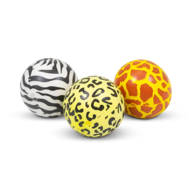 Scrunchems squishy stress balls in safari print, set of 3 ideal fidget toys as a gift for the animal fan!