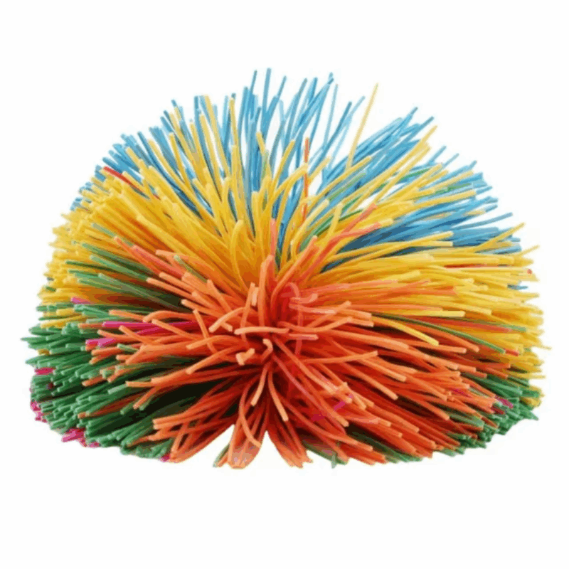 Koosh ball multi is a fine and durable silicone fidget ball, ideal for keeping restless hands busy in class or on the go.