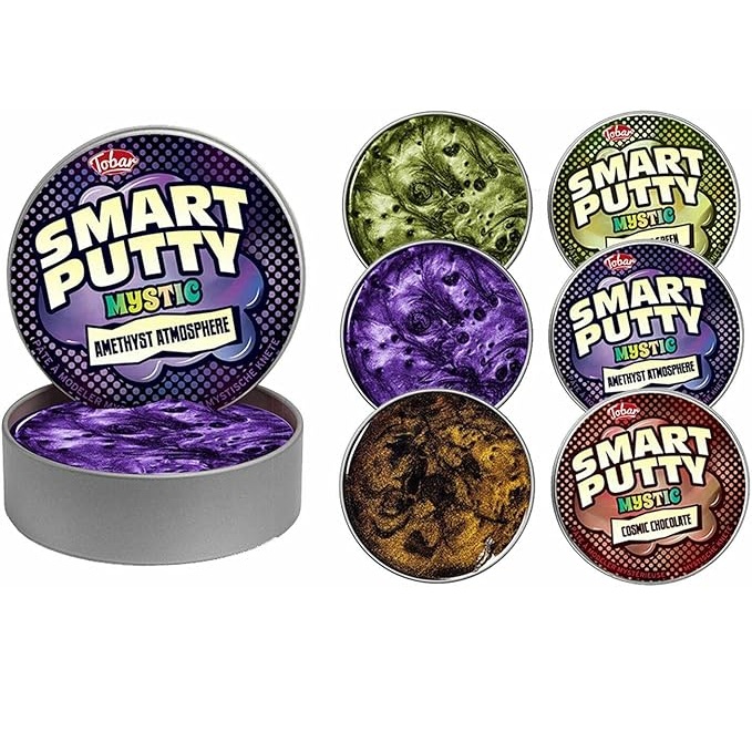 Smart Putty is safe, non-toxic putty in a handy storage tin. Shape, bounce, stretch and discover the marbled color effect. 