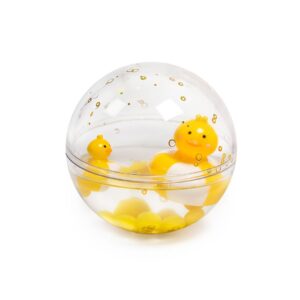 Petit Boum Happy Bubbles Duck – colorful sensory ball and bath toy for babies, stimulates senses and fine motor skills during bath time