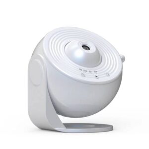 Galaxy Projector with 12 astronomical slides that project galaxies and planets onto walls or ceilings, including adjustable rotation, focus and timer, ideal for education, decoration and relaxation