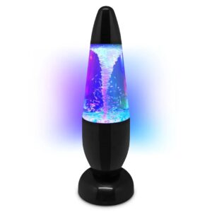 Tornado glitter lamp with colorful RGB LED lighting and rotating water
