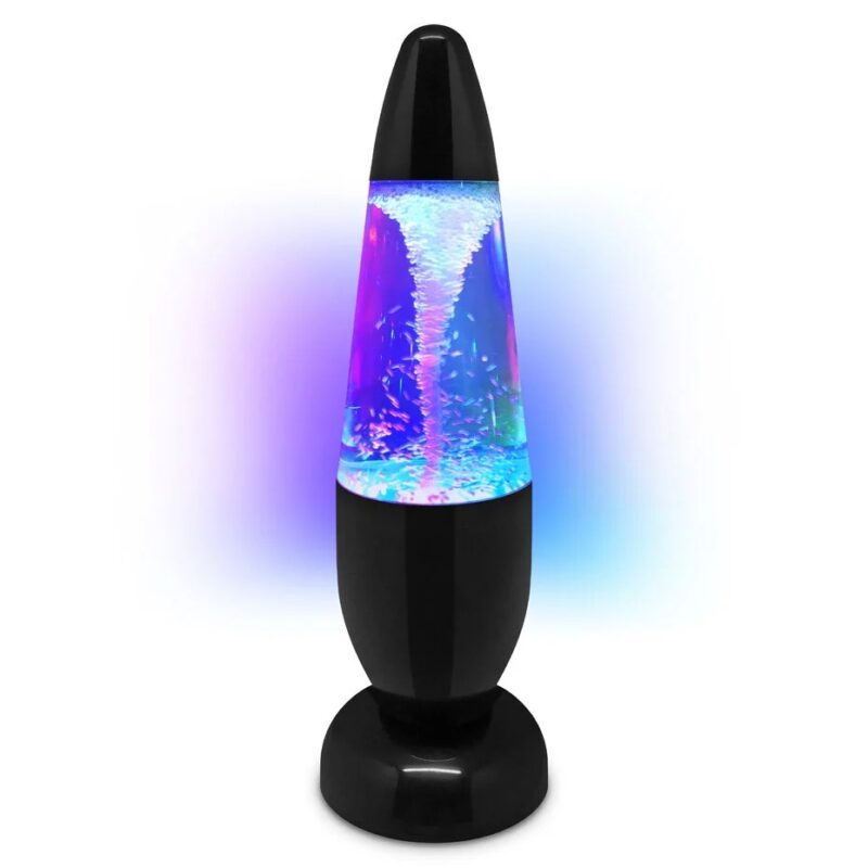 Tornado glitterlamp met kleurrijke RGB LED-verlichting en ronddraaiend water