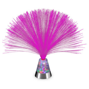 Fiber Lamp with glass fibers and color-changing LED light, the gadget for children to create tranquility