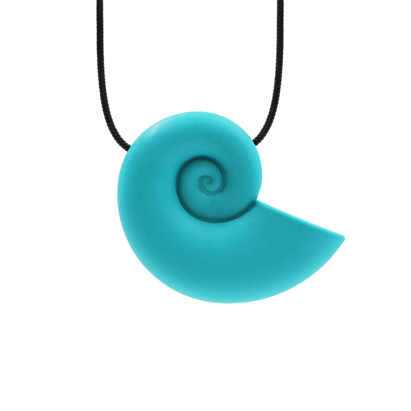 Bite Necklace Shell Nautilus Silicone Chew Pendant for School