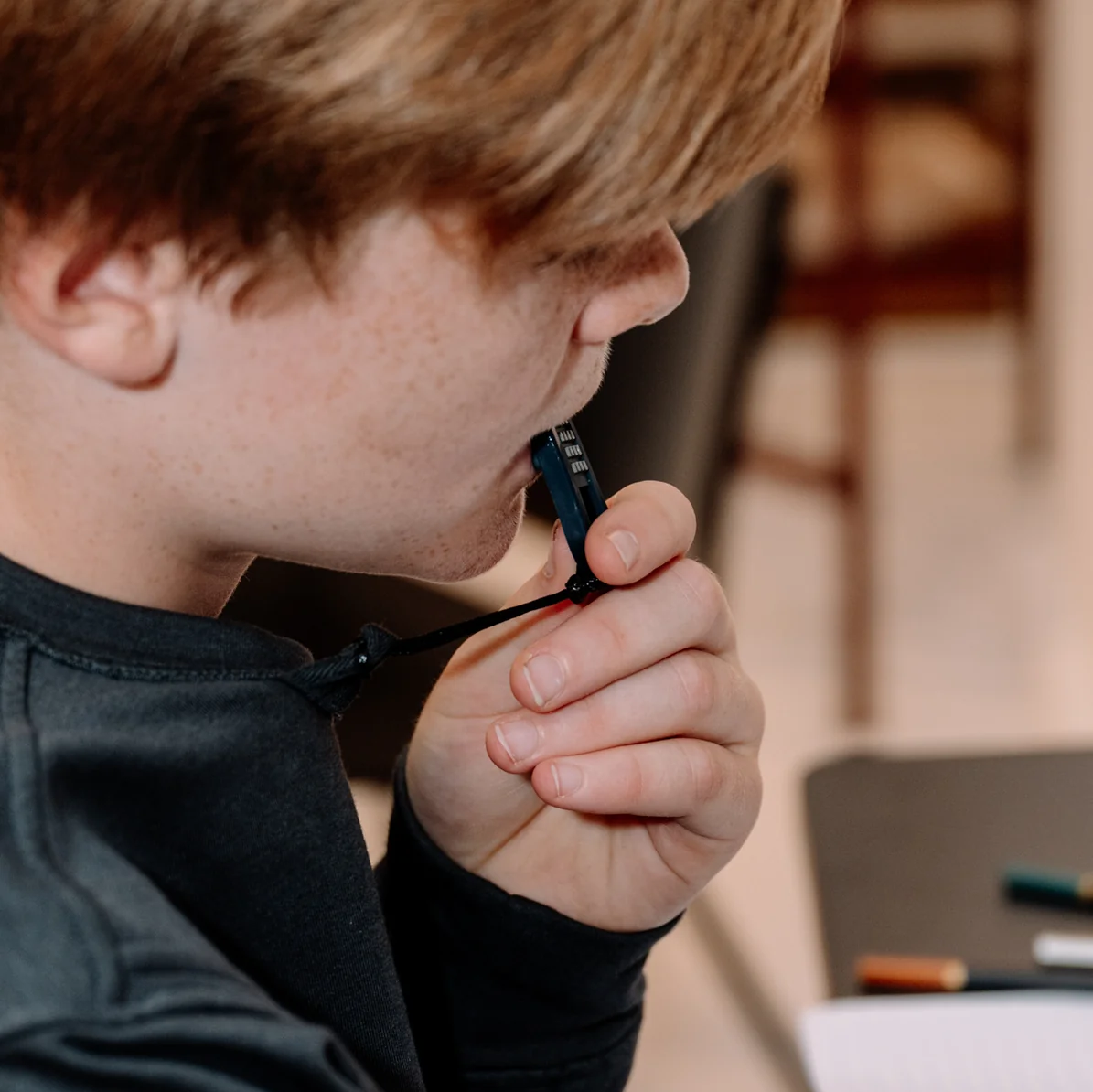 Chewy fidget for oral stimuli and relaxation