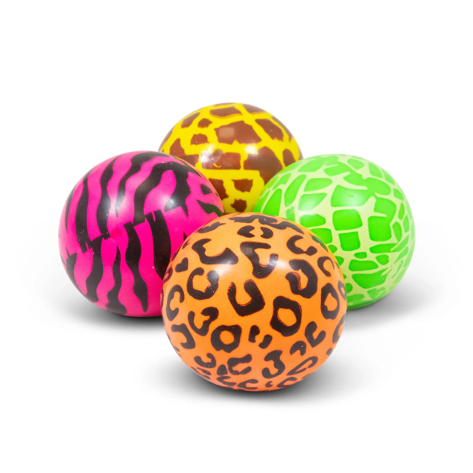 Neon safari stress balls from Scrunchems. Soft and malleable fidget toy that helps with tension, restlessness and concentration. Ideal for home and school.