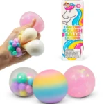 The Scrunchems unicorn squishy balls (3 pieces) are ideal fidget toys for children who want to release tension.