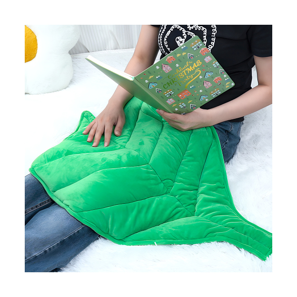 Soothing weighted blanket with tangible grains. Ideal for moments of rest and extra focus at home or school.