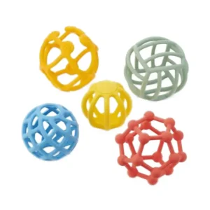 Set of flexible balls for sensory play. Encourages touch, pinching and creativity with sand, paint or loose materials